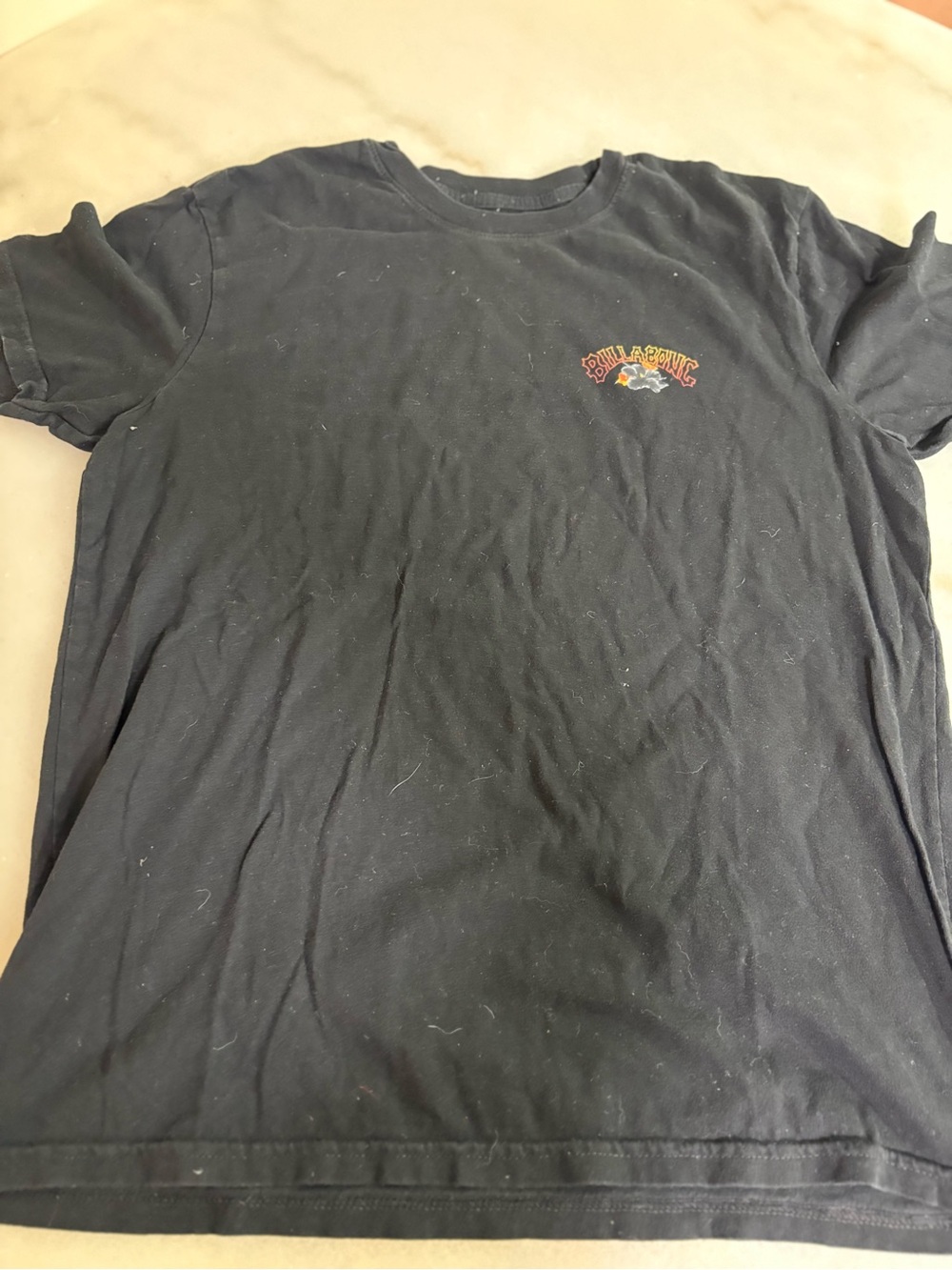 BILLABONG Black Graphic Crewneck T-Shirt